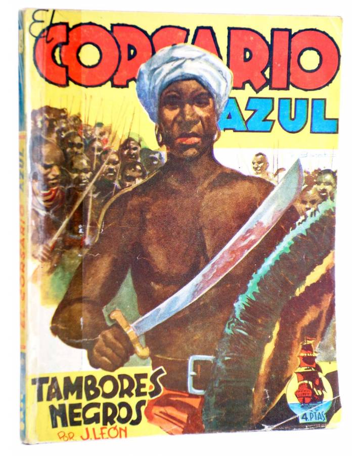 Cubierta de EL CORSARIO AZUL 6. TAMBORES NEGROS (J. León) Cliper 1949
