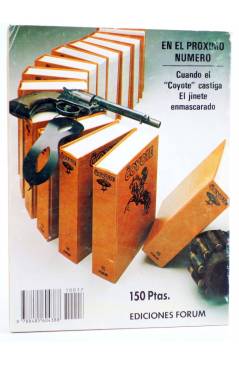 Contracubierta de EL COYOTE 17. RAPTO / CUANDO EL COYOTE AVISA (J. Mallorquí) Forum 1983