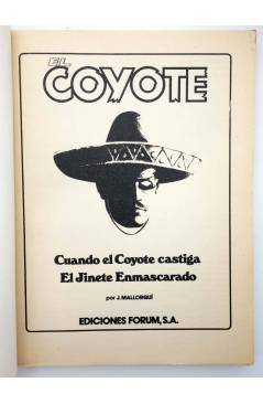 Muestra 1 de EL COYOTE 18. CUANDO EL COYOTE CASTIGA / EL JINETE ENMASCARADO (J. Mallorquí) Forum 1983