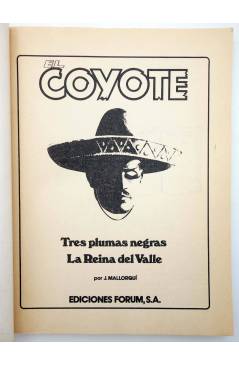 Muestra 1 de EL COYOTE 33. TRES PLUMAS NEGRAS / LA REINA DEL VALLE (J. Mallorquí) Forum 1983