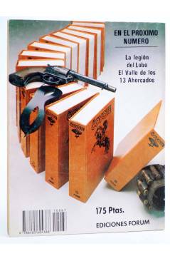 Contracubierta de EL COYOTE 67. LA PRUEBA DE PLOMO / SENDA DE BALAS (J. Mallorquí) Forum 1983