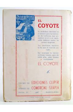 Contracubierta de EL COYOTE 4. LA SOMBRA DEL COYOTE (J. Mallorquí) Cliper 1944