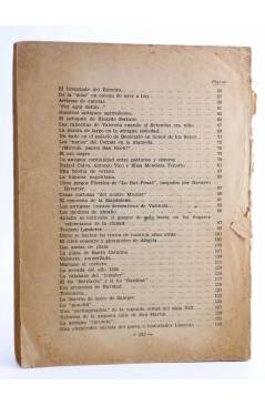 Contracubierta de DE MI VALENCIA DE OTROS TIEMPOS IV. MEMORIAS DE UN SETENTÓN (T. Llorente Falcó) F. Domenech 1945