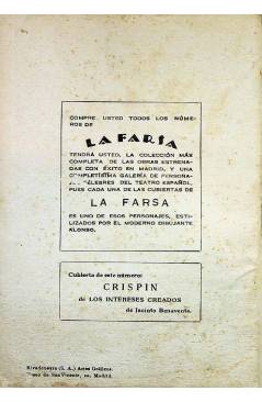 Contracubierta de LA FARSA 92. UNA FARSA EN EL CASTILLO (Ferenc Molnar) Madrid 1929