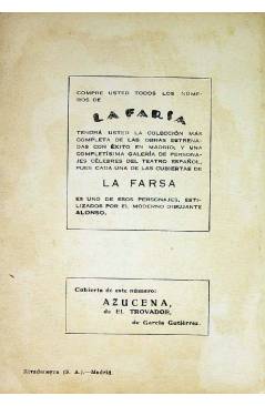 Contracubierta de LA FARSA 100. LA DAMA DEL MAR (Enrique Ibsen / Cristóbal De Castro) Madrid 1929
