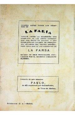 Contracubierta de LA FARSA 101. ROMANCE (Eduard Sheldon) Madrid 1929
