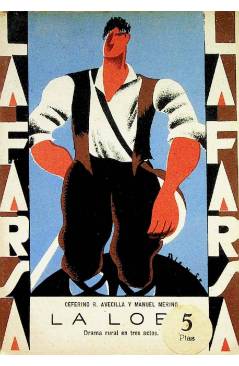 Cubierta de LA FARSA 109. LA LOBA (Ceferino F. Avecilla / Manuel Merino) Madrid 1929