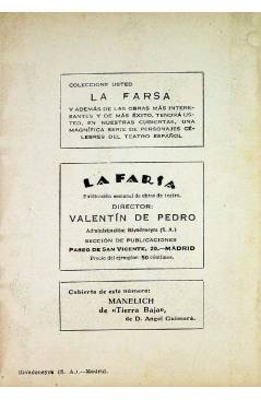 Contracubierta de LA FARSA 109. LA LOBA (Ceferino F. Avecilla / Manuel Merino) Madrid 1929