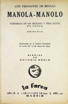 Muestra 1 de LA FARSA 413. CLOTI LA CORREDORA (Jacinto Capella / José De Lucio) Madrid 1935