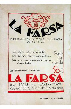 Contracubierta de LA FARSA 430. EL ENEMIGO PÚBLICO Nº 1 (Antonio Quintero / Pascual Guillén) Madrid 1935