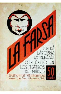 Contracubierta de LA FARSA 453. ¡ME SACRIFICARÉ! (Gutiérrez Navas) Madrid 1936