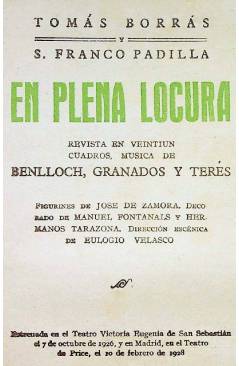 Muestra 1 de SUPLEMENTO LA FARSA. EN PLENA LOCURA. Madrid Circa 1928