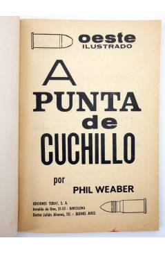 Muestra 1 de OESTE ILUSTRADO 5. A PUNTA DE CUCHILLO (Phil Weaber / Fernando Delmás) Toray 1968