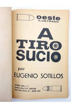Muestra 1 de OESTE ILUSTRADO 16. A TIRO SUCIO (Eugenio Sotillos / Carlos Prunés) Toray 1968