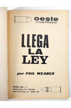 Muestra 1 de OESTE ILUSTRADO 19. LLEGA LA LEY (Phil Weaber / Fernando Delmás) Toray 1969