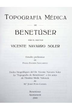 Muestra 2 de TOPOGRAFÍA MÉDICA DE BENETUSSER (Vicente Navarro Soler) Benetússer 2000