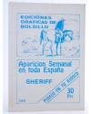 Contracubierta de COLECCIÓN OESTE SHERIFF 248. HÉROES DEL OESTE. LOS TRAMPEROS (M. Lagresa / Felez) Vilmar 1983