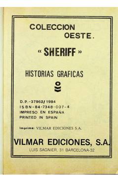 Muestra 1 de COLECCIÓN OESTE SHERIFF 253. BUSCANDO EL CAMINO (M. Lagresa / Felez) Vilmar 1984