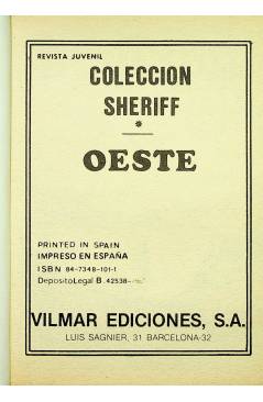 Muestra 1 de COLECCIÓN OESTE SHERIFF 278. MUSTANG (M. Lagresa / Felez) Vilmar 1985