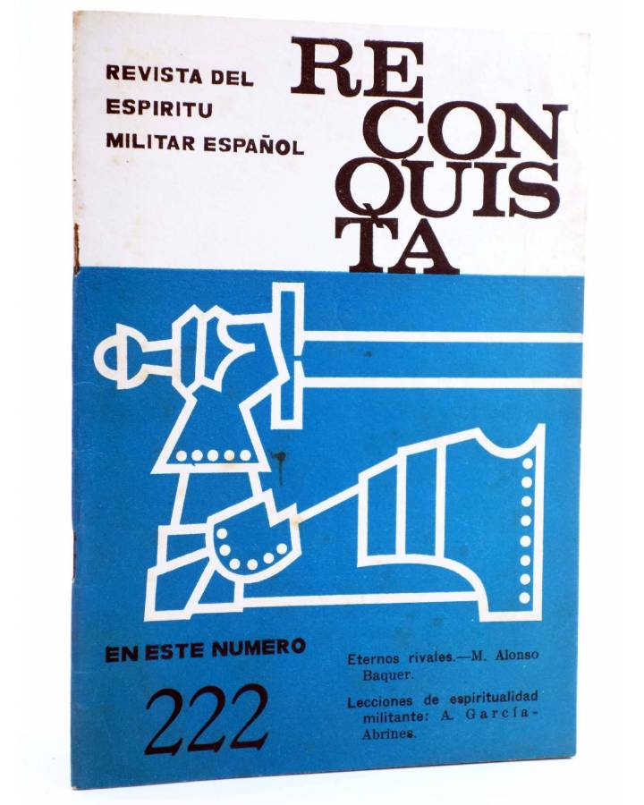 Cubierta de RECONQUISTA. REVISTA DEL ESPÍRITU MILITAR ESPAÑOL 222. JUNIO (Vvaa) Apostolado Castrense 1968