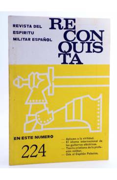 Cubierta de RECONQUISTA. REVISTA DEL ESPÍRITU MILITAR ESPAÑOL 224. AGOSTO-SEPTIEMBRE (Vvaa) Apostolado Castrense 1968