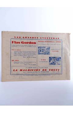 Contracubierta de FLAS GORDON LAS GRANDES AVENTURAS 16. LOS HOMBRES DEL ESPACIO (Alex Raymond) Hispano Americana 1946