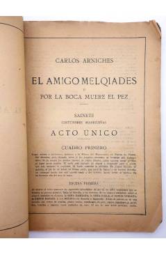 Muestra 1 de LA NOVELA CÓMICA 1. EL AMIGO MELQUIADES (Carlos Arniches) Madrid 1916