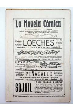 Contracubierta de LA NOVELA CÓMICA 17. EL AMIGO TEDDY (Antonio Palomero) Madrid 1917