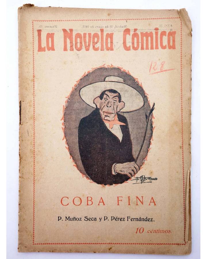Cubierta de LA NOVELA CÓMICA 19. COBA FINA (Pedro Muñoz Seca / Pedro Pérez Fernández) Madrid 1917
