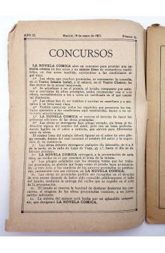 Contracubierta de LA NOVELA CÓMICA 19. COBA FINA (Pedro Muñoz Seca / Pedro Pérez Fernández) Madrid 1917
