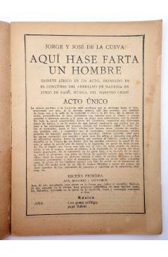 Muestra 2 de LA NOVELA CÓMICA 21. AQUÍ HASE FARTA UN HOMBRE (Jorge Y José De La Cueva) Madrid 1917