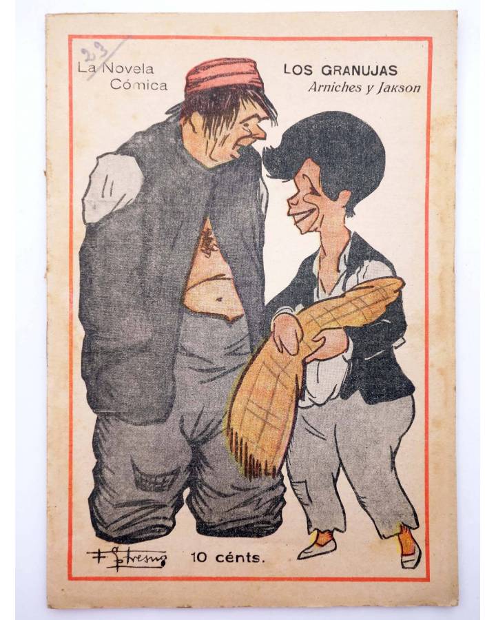 Cubierta de LA NOVELA CÓMICA 25. LOS GRANUJAS (Carlos Arniches / José Jackson Veyan) Madrid 1917