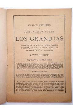 Muestra 1 de LA NOVELA CÓMICA 25. LOS GRANUJAS (Carlos Arniches / José Jackson Veyan) Madrid 1917