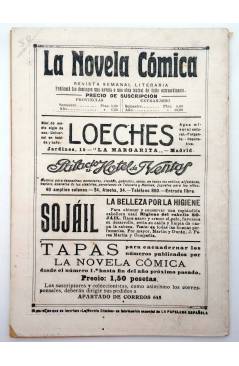 Contracubierta de LA NOVELA CÓMICA 34. LISTA DE CORREOS (José Francés / Federico Leal) Madrid 1917