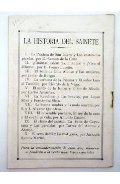 Contracubierta de LA NOVELA CÓMICA 37. EL ABUELO (Benito Pérez Galdós) Madrid 1917