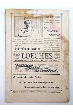 Contracubierta de LA NOVELA CÓMICA 40. EL REDIL (José Ramos Martin) Madrid 1917