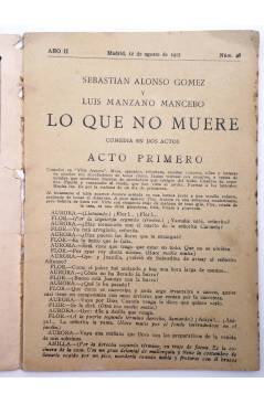Muestra 1 de LA NOVELA CÓMICA 48. LO QUE NO MUERE (Sebastián Alonso Gómez / Luis Manzano Mancebo) Madrid 1917