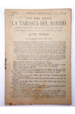 Cubierta de LA NOVELA CÓMICA 54. LA TARASCA DEL BARRIO (José Mesa Andrés) Madrid 1917