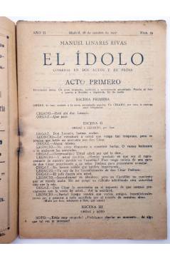 Muestra 1 de LA NOVELA CÓMICA 59. EL ÍDOLO (Manuel Linares Rivas) Madrid 1917