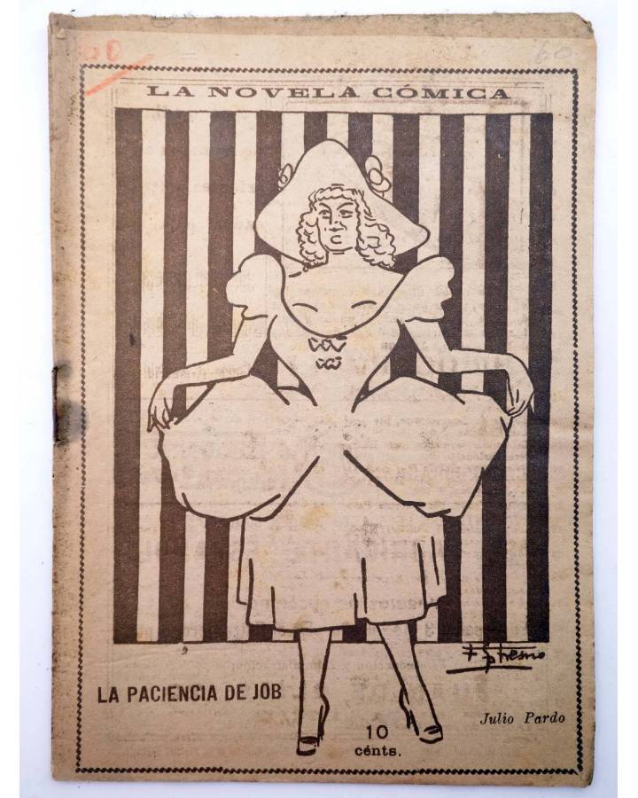 Cubierta de LA NOVELA CÓMICA 60. LA PACIENCIA DE JOB (Julio Pardo) Madrid 1917