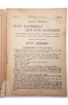 Muestra 1 de LA NOVELA CÓMICA 63. ¡LOS HOMBRES QUE SON HOMBRES! (Julián Moyrón) Madrid 1917