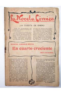 Cubierta de LA NOVELA CÓMICA 69. EN CUARTO CRECIENTE (Manuel Linares Rivas) Madrid 1918