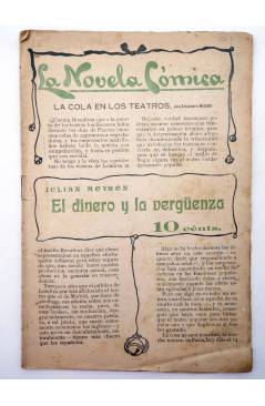 Cubierta de LA NOVELA CÓMICA 71. EL DINERO Y LA VERGÜENZA (Julián Moyron) Madrid 1918