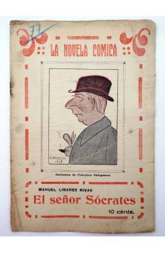 Cubierta de LA NOVELA CÓMICA 77. EL SEÑOR SÓCRATES (Manuel Linares Rivas) Madrid 1918
