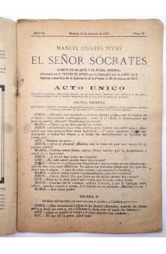 Muestra 1 de LA NOVELA CÓMICA 77. EL SEÑOR SÓCRATES (Manuel Linares Rivas) Madrid 1918