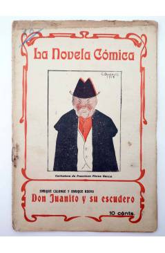 Cubierta de LA NOVELA CÓMICA 78. DON JUANITO Y SU ESCUDERO (Enrique Calonge / E. Reoyo) Madrid 1918