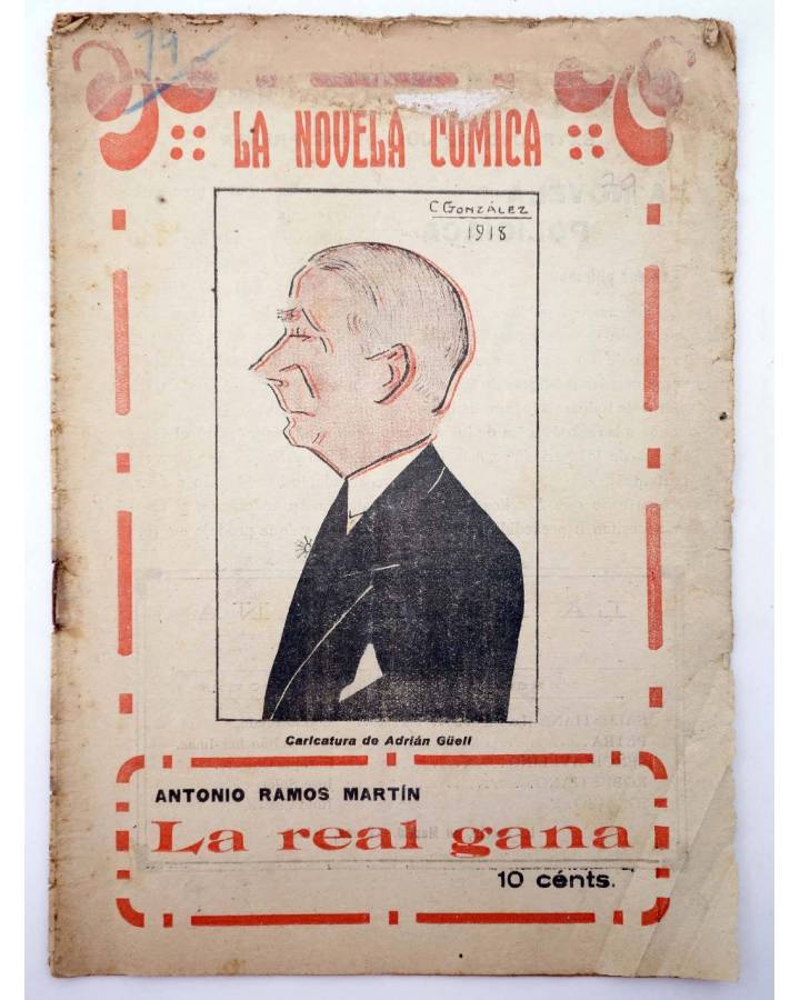Cubierta de LA NOVELA CÓMICA 79. LA REAL GANA (Antonio Ramos Martín) Madrid 1918