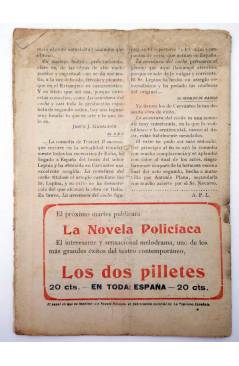 Contracubierta de LA NOVELA CÓMICA 79. LA REAL GANA (Antonio Ramos Martín) Madrid 1918