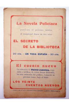 Contracubierta de LA NOVELA CÓMICA 85. LO POSIBLE (Munuel Linares Rivas) Madrid 1918