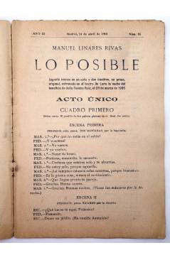 Muestra 1 de LA NOVELA CÓMICA 85. LO POSIBLE (Munuel Linares Rivas) Madrid 1918